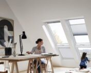 VELUX plisségordijn in gebruik