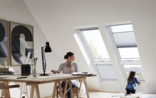 VELUX plisségordijn in gebruik