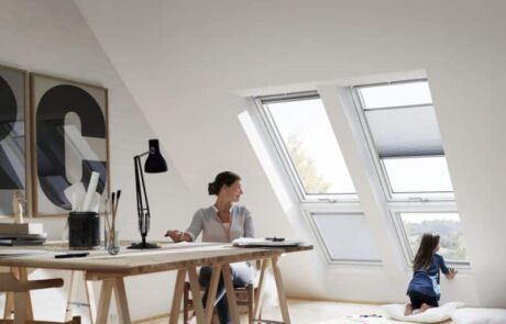 VELUX plisségordijn in gebruik